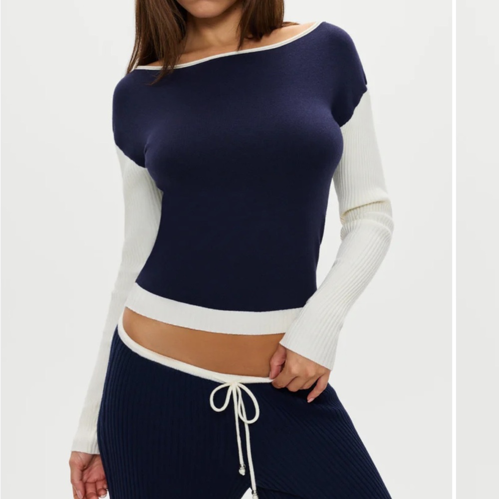 Frankie's Bikinis Vail Off-the-Shoulder Knit Top and Lochlin Pants